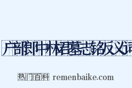 户部郎中林君墓志铭反义词是什么意思的图片